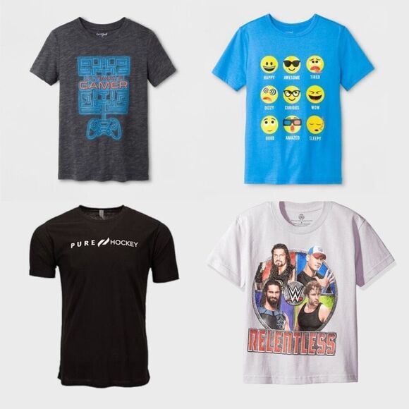Cat & Jack Other - Cat & Jack, Pure Hockey, & WWE Boys Short Sleeve T-Shirt Lot Size Medium